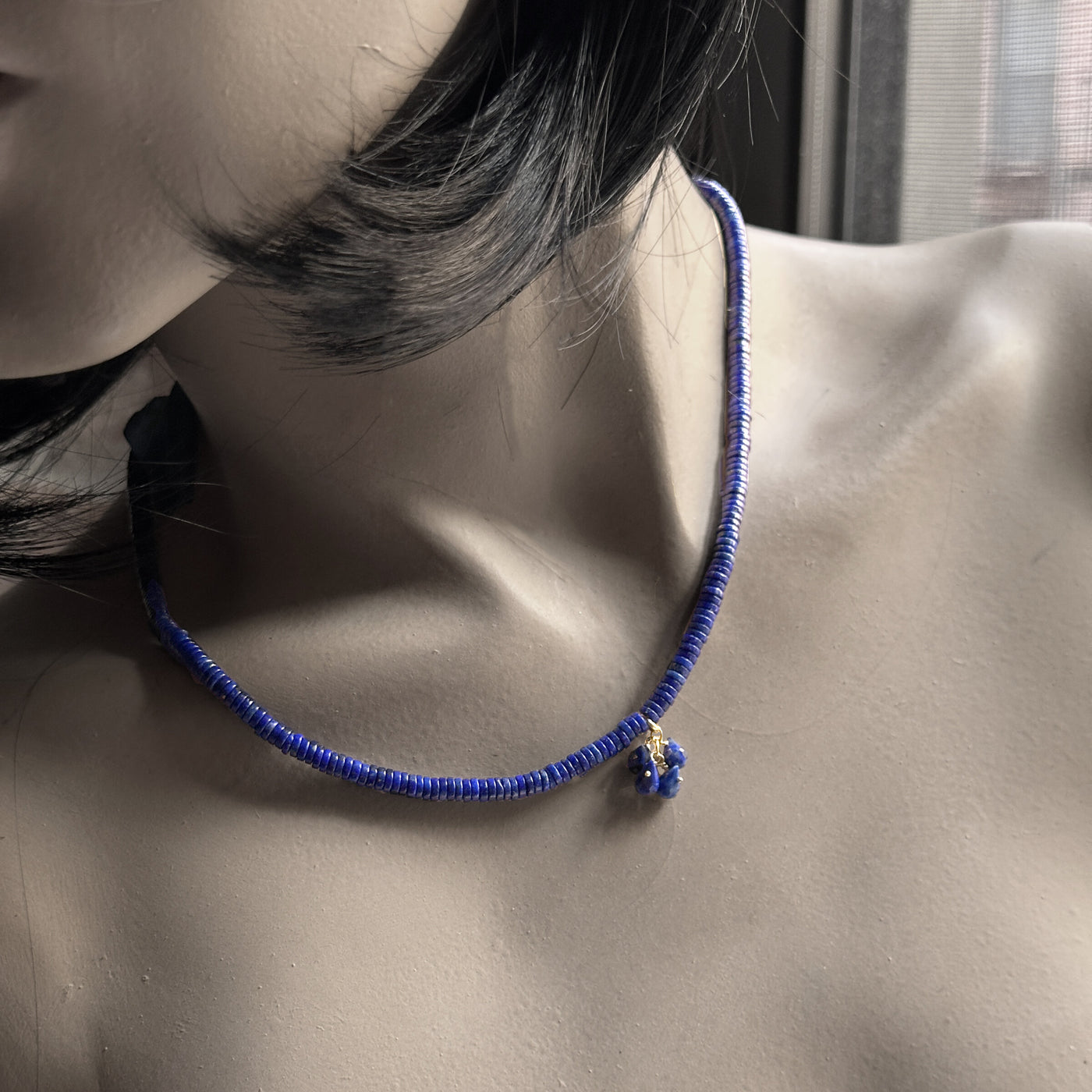 Lapis Necklace with Cluster