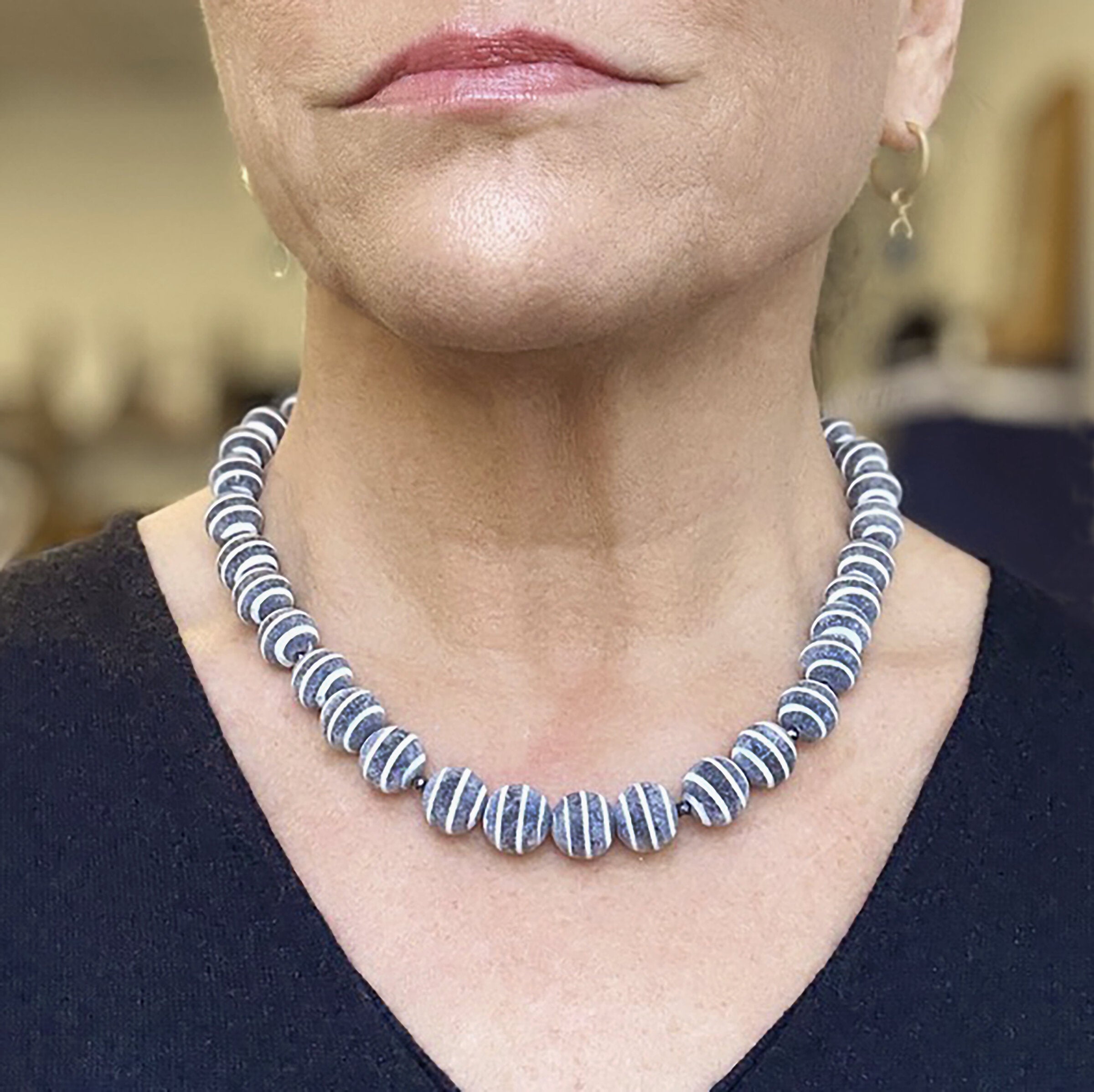 Buffalo Horn & Hematite Necklace
