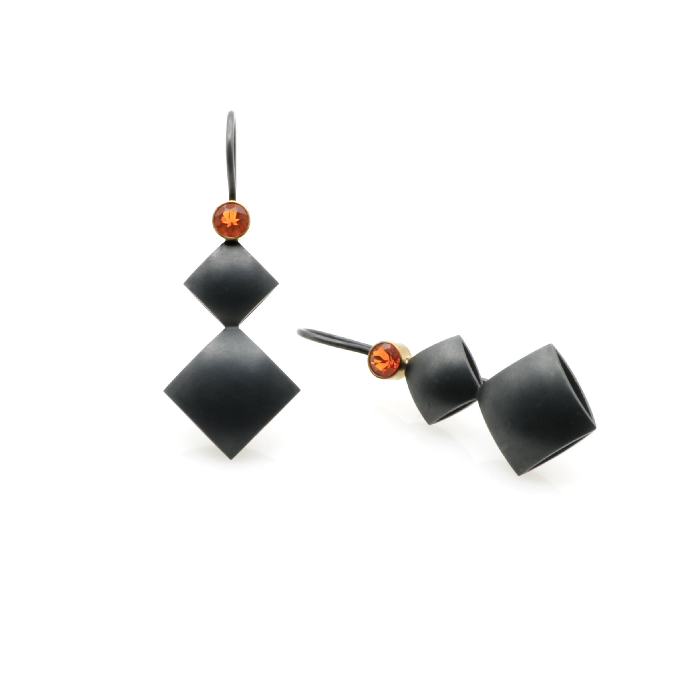 Fire Opal Cushion Earrings