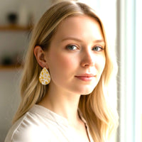 Speckled Teardrop Earrings