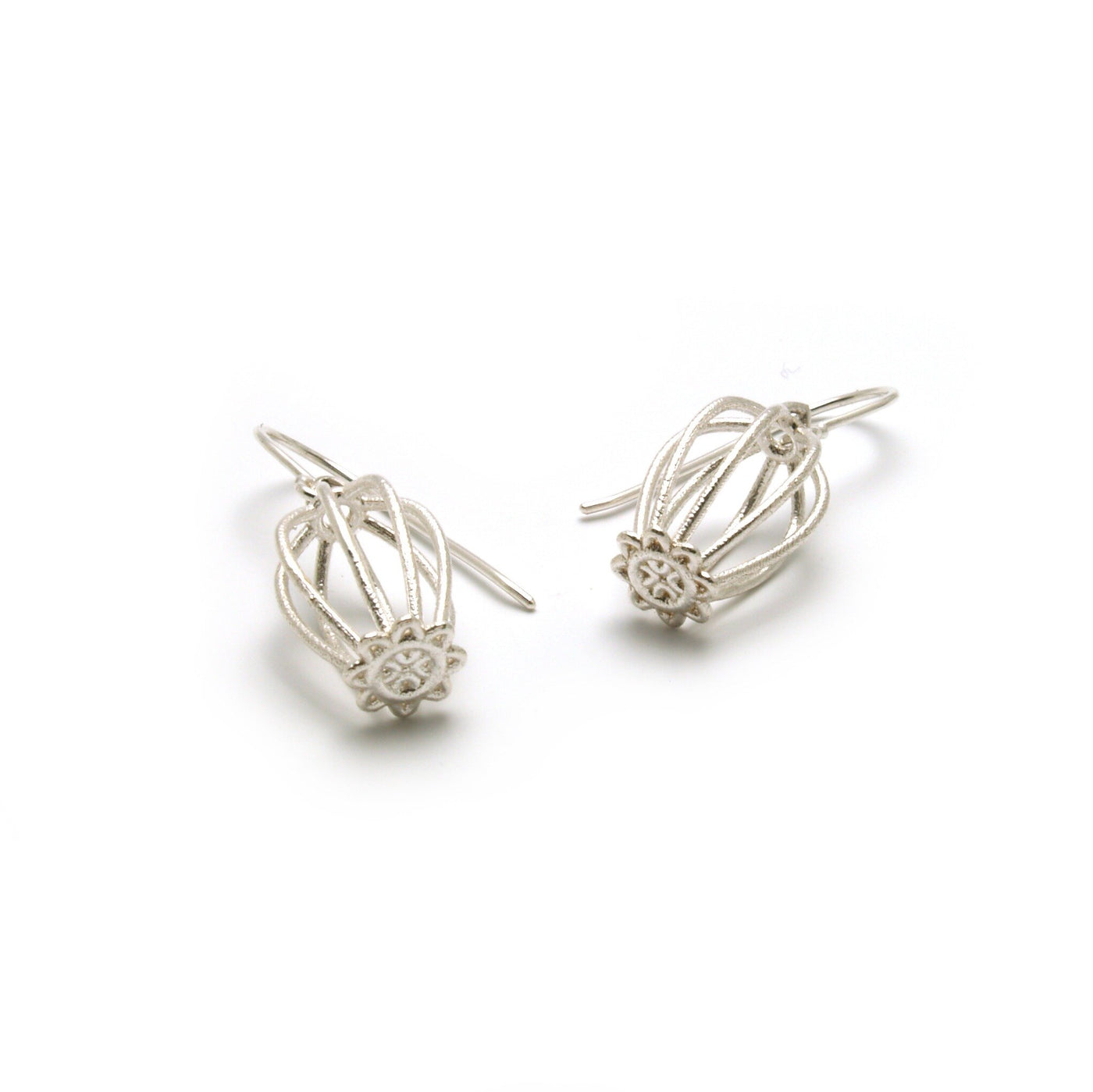 Silver Doily Drop Earrings