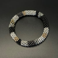 Metallic Bead Crochet Bangle