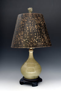 Porcelain Table Lamp with Steel Starlight Shade