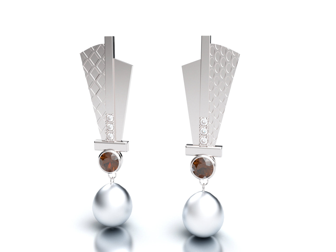 Textured Pearl Earrings