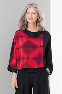 black/scarlet lattice