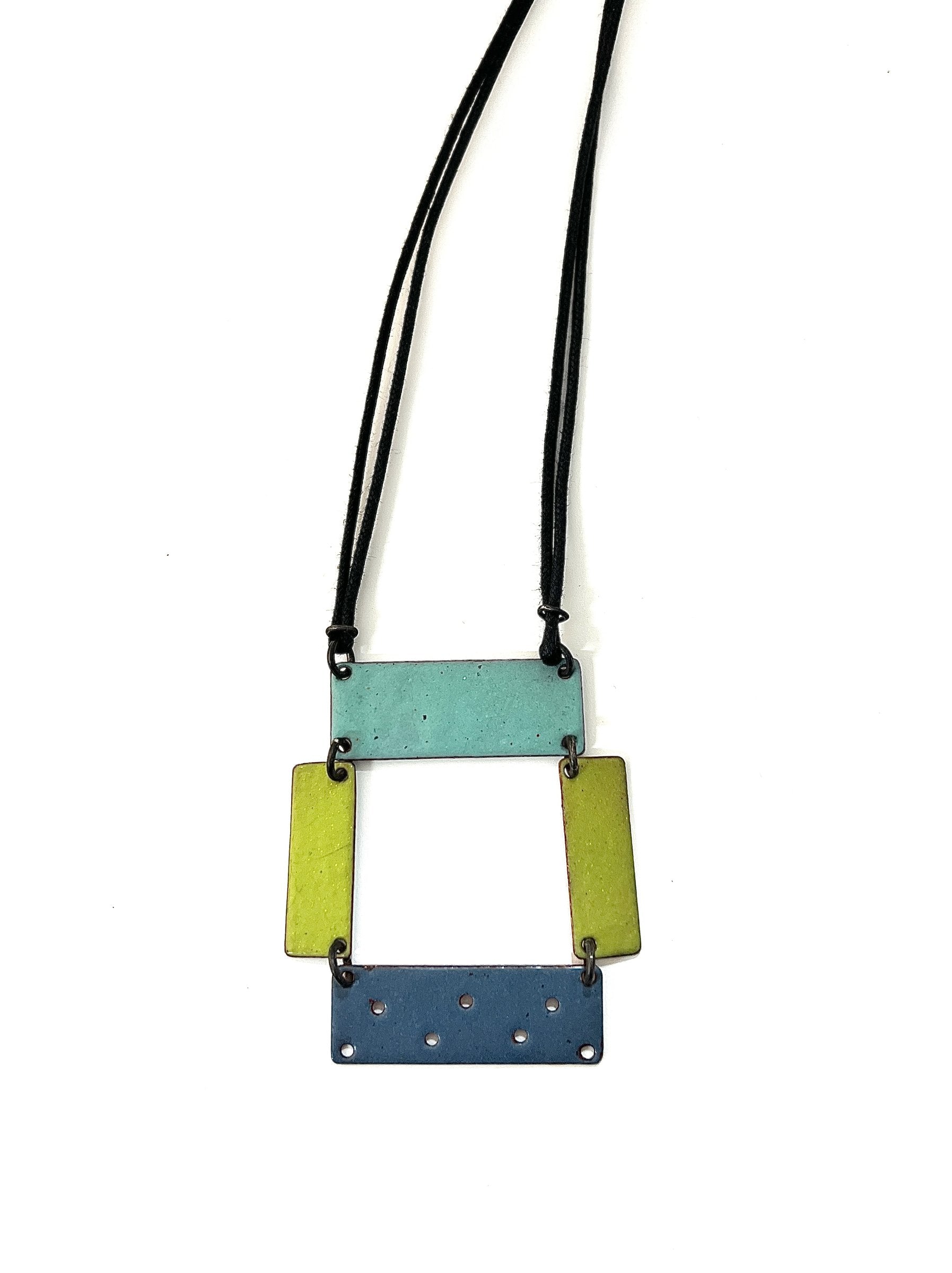 Turquoise/Chartreuse/Gray