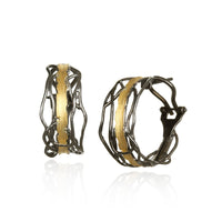 Black & Gold Edge Earrings