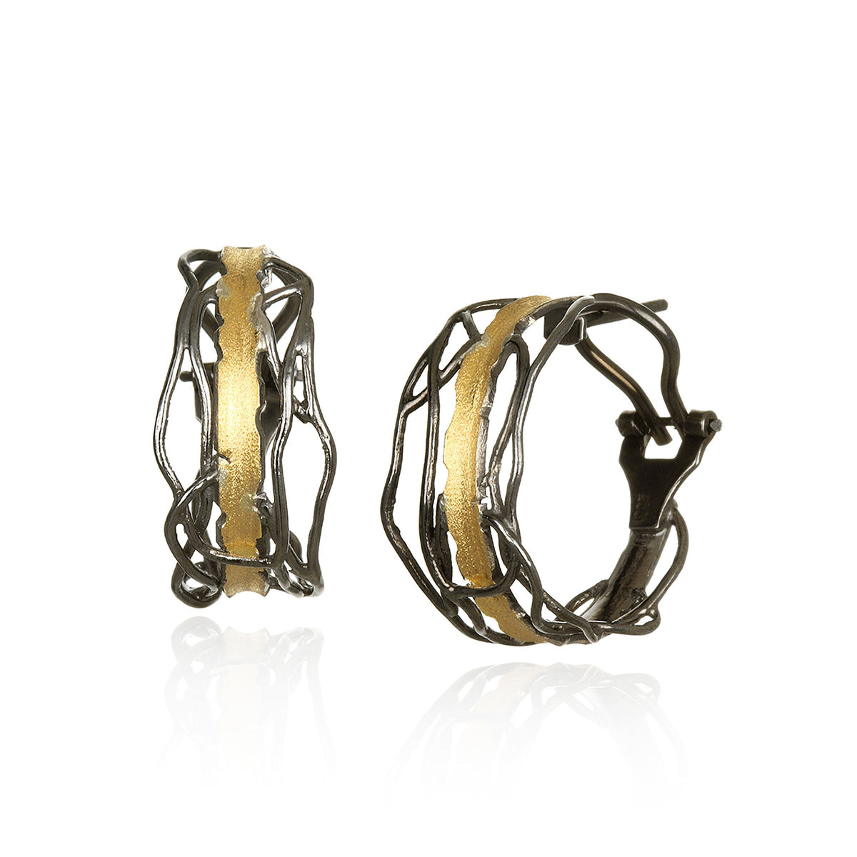 Black & Gold Edge Earrings