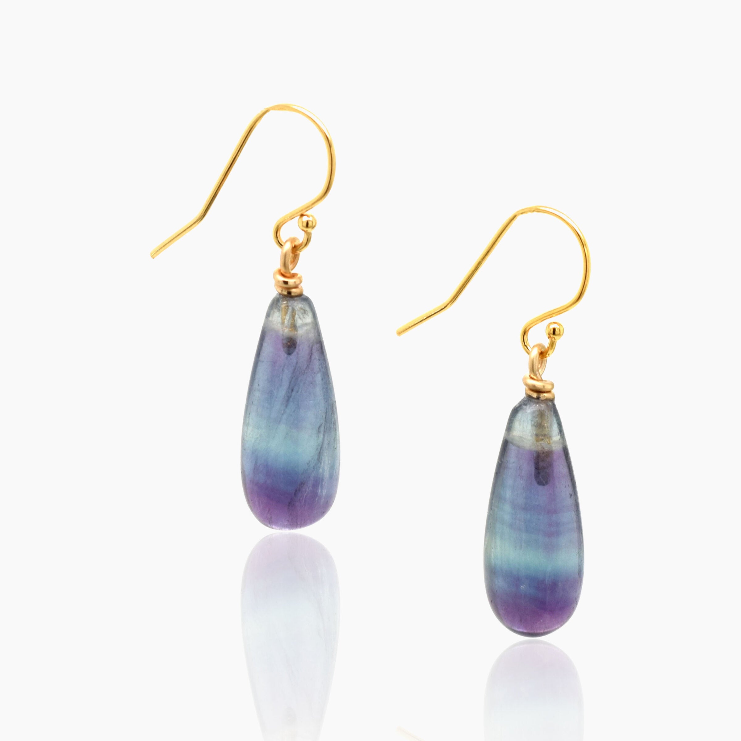 Fluorite Drop Earrings XII