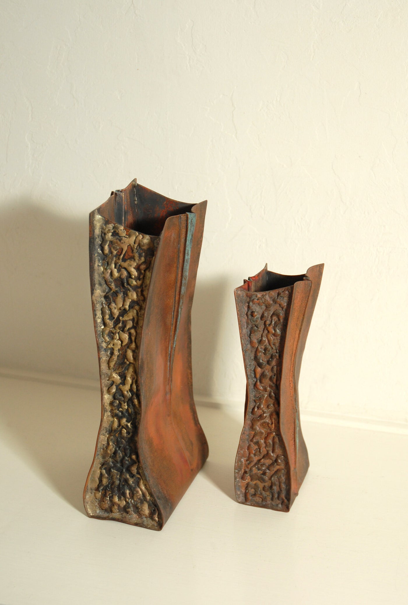 Plunkett Fold Copper Vase