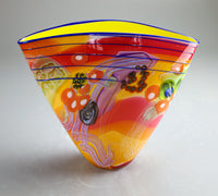 Color Field Vessel in Firelight