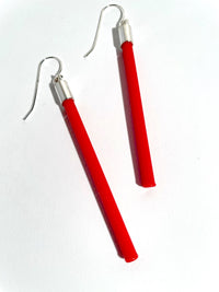 Red Rod Earrings