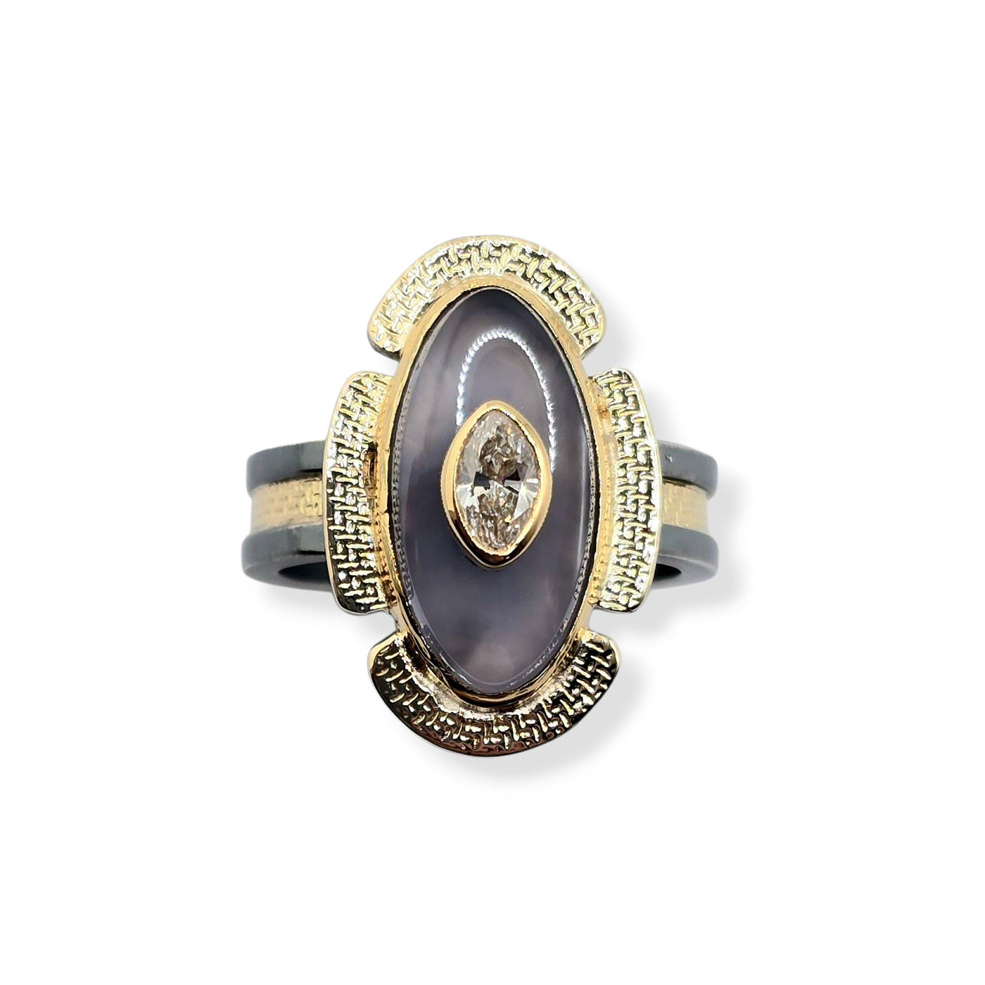 Chalcedony Diamond Ring