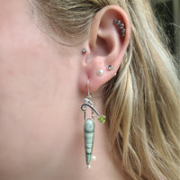Saturn Chalcedony Earrings