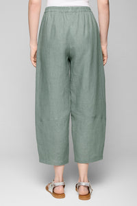 Linen Barrel Leg Pant