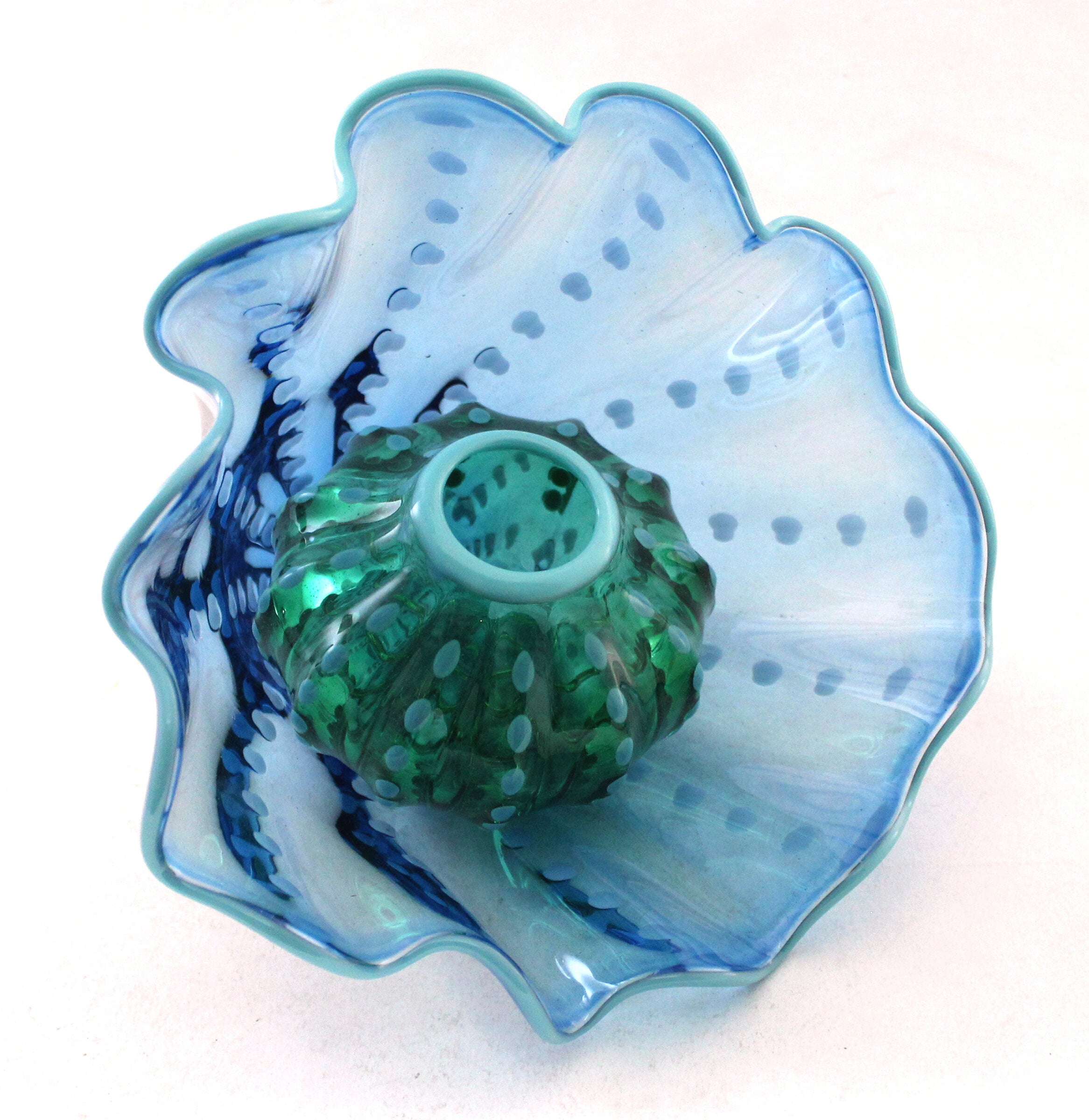 Aqua Sea Fan with Sea Green Urchin