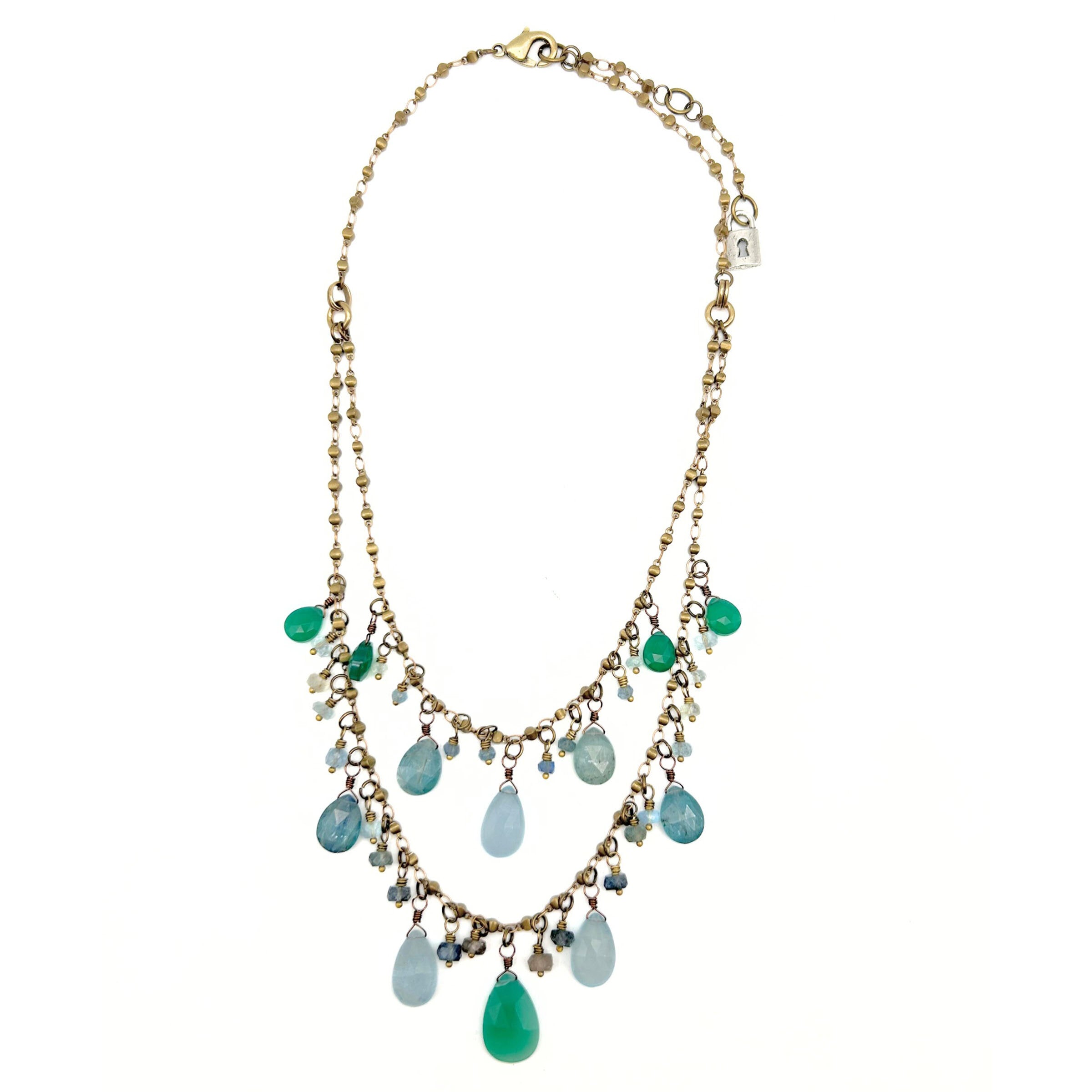 Aquamarine Double Strand Necklace