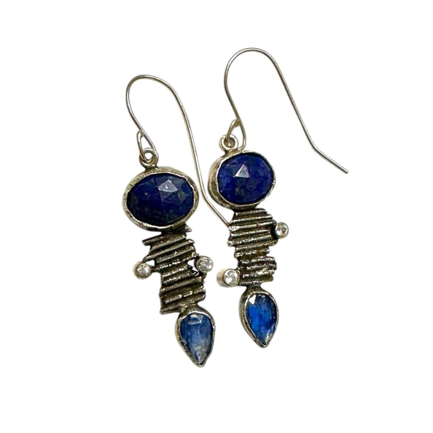 Lapis Kyanite Sticks & Stones Earrings
