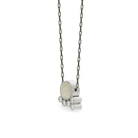 Sterling Silver with White Concrete