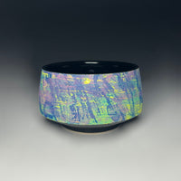 Painterly Tea Bowl in Mardi Gras