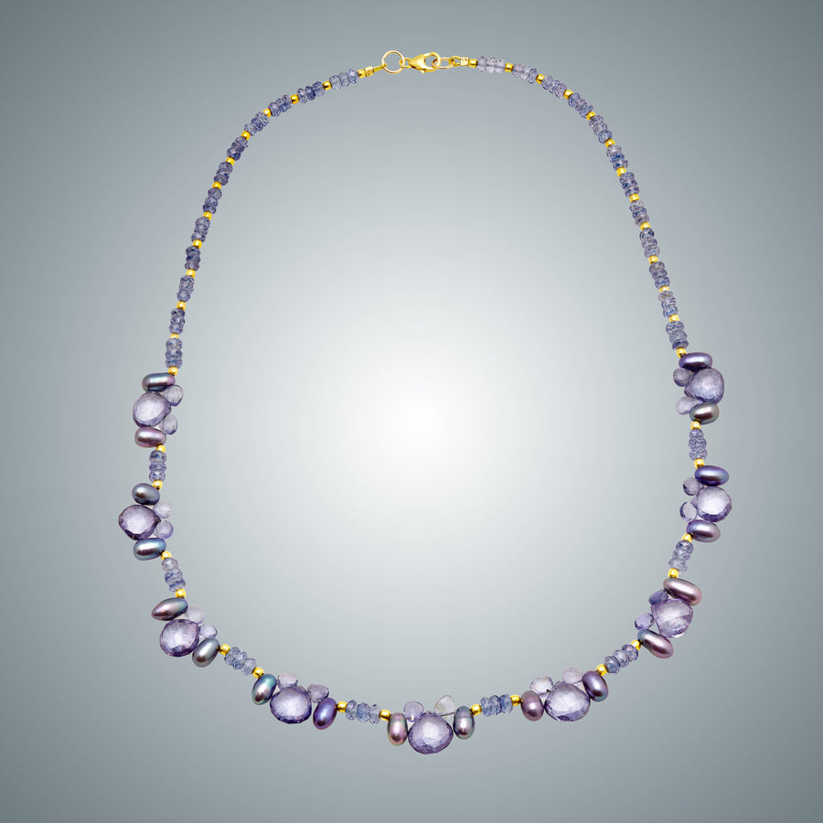 Iolite & Pearl Necklace