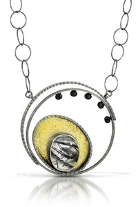 Black Rutile Orbit Necklace
