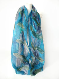 Gentian Organza Scarf
