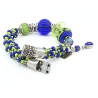 Lapis Blue & Apple Green Bracelet