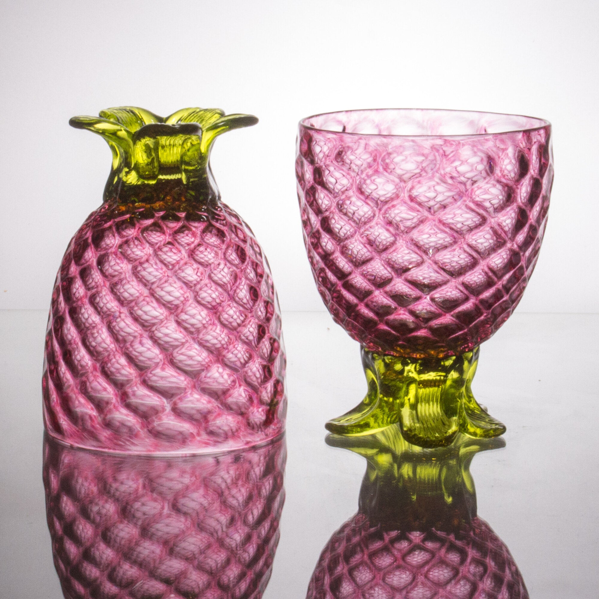 Pair of Small Pineapple Glasses