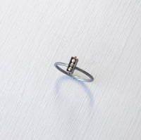 Vertical Three Stone Segment Stacking Ring
