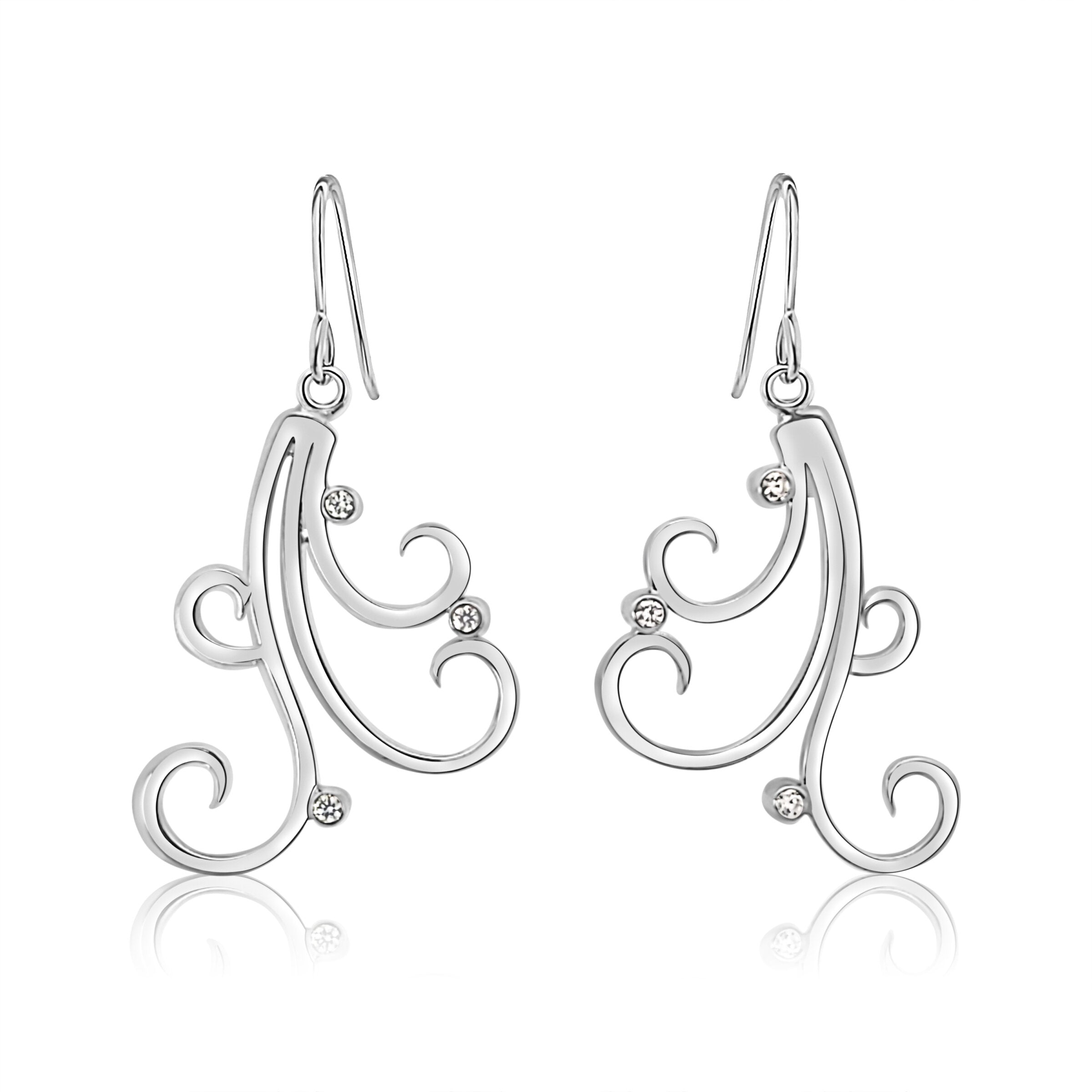 Art Deco Swirl Earrings