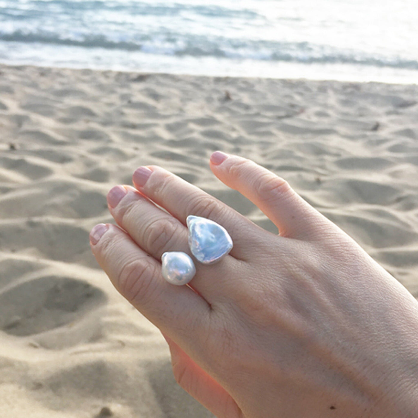 Petal Pearl Statement Ring