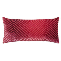 Chevron Velvet Long Lumbar Pillow