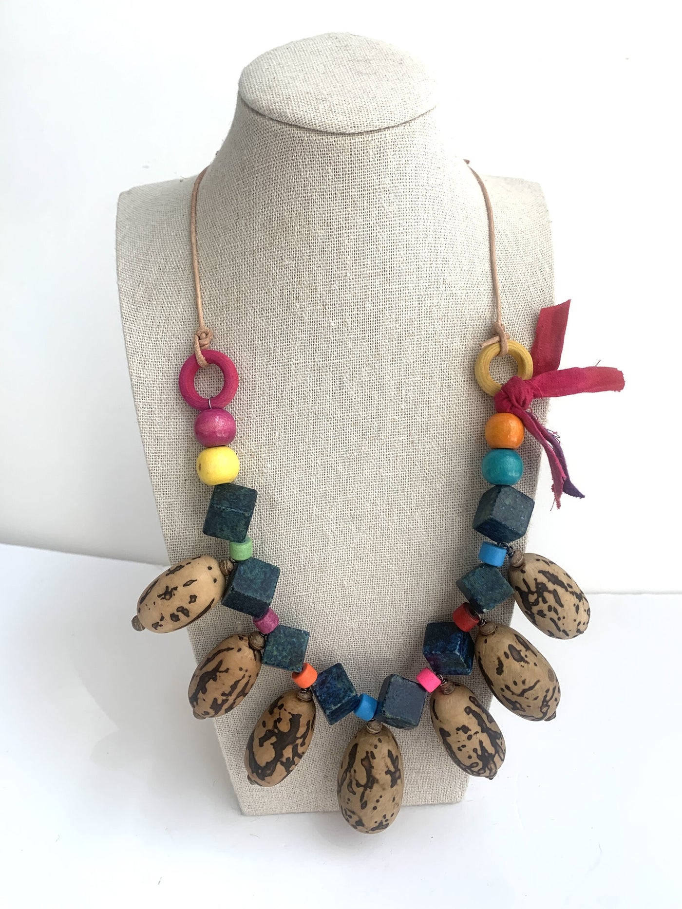 African Nut Bead Necklace