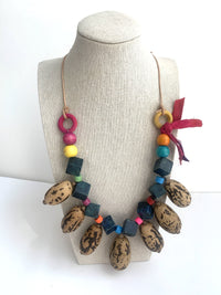 African Nut Bead Necklace