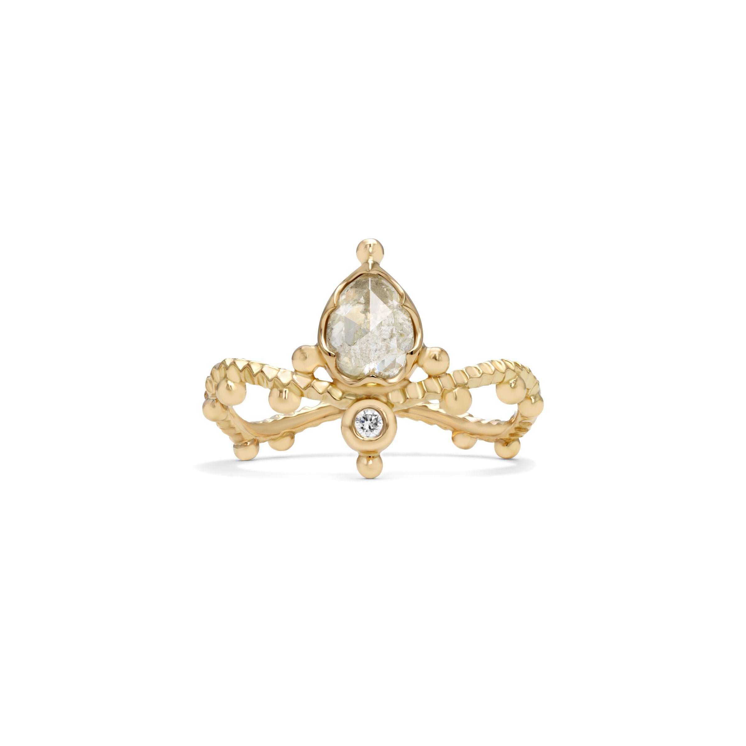 Rose-Cut Diamond Tiara Ring