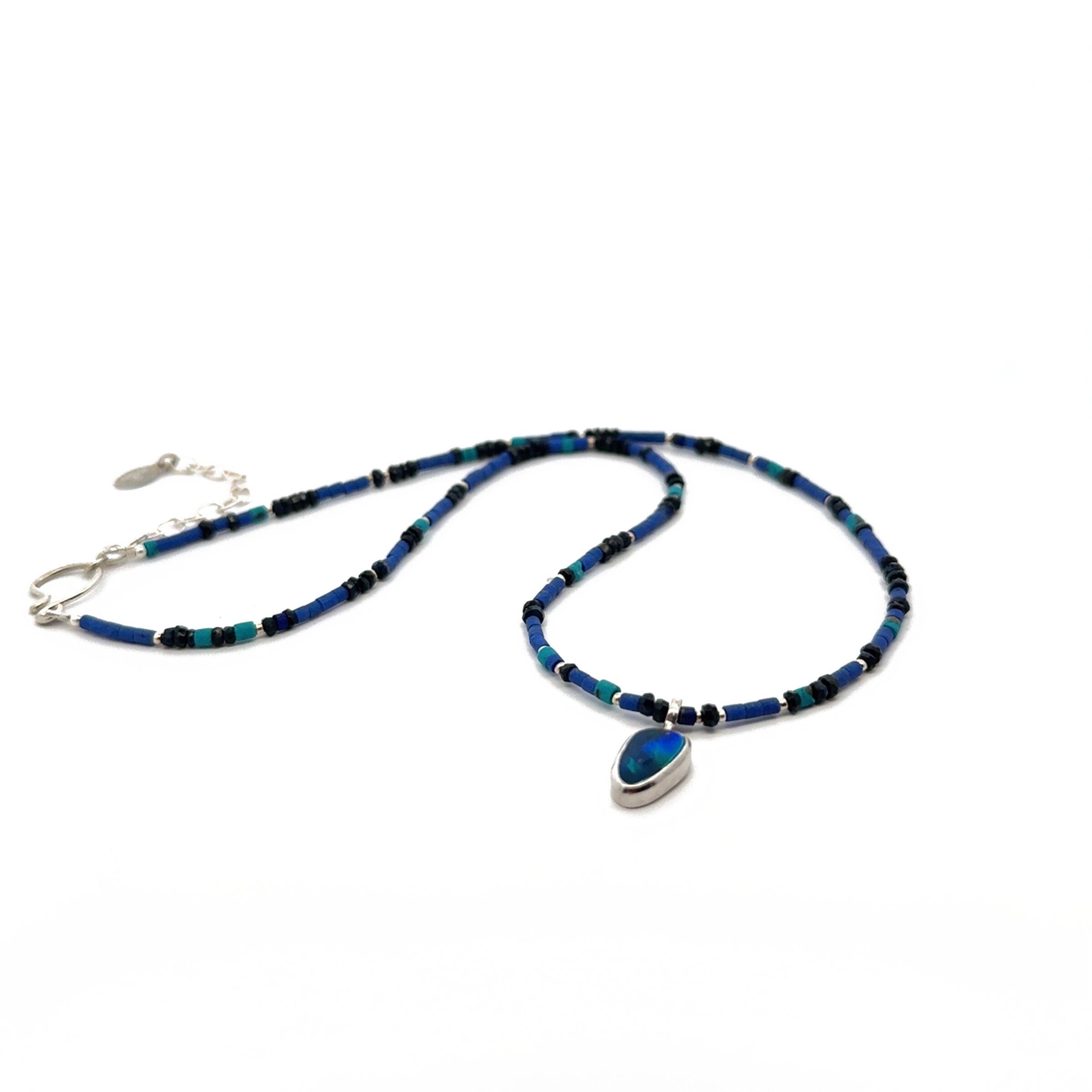 Lapis, Sapphire & Opal Necklace