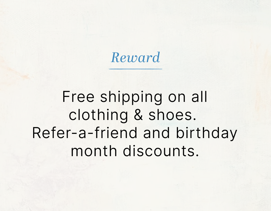 Reward: Free shipping on clothing & shoes