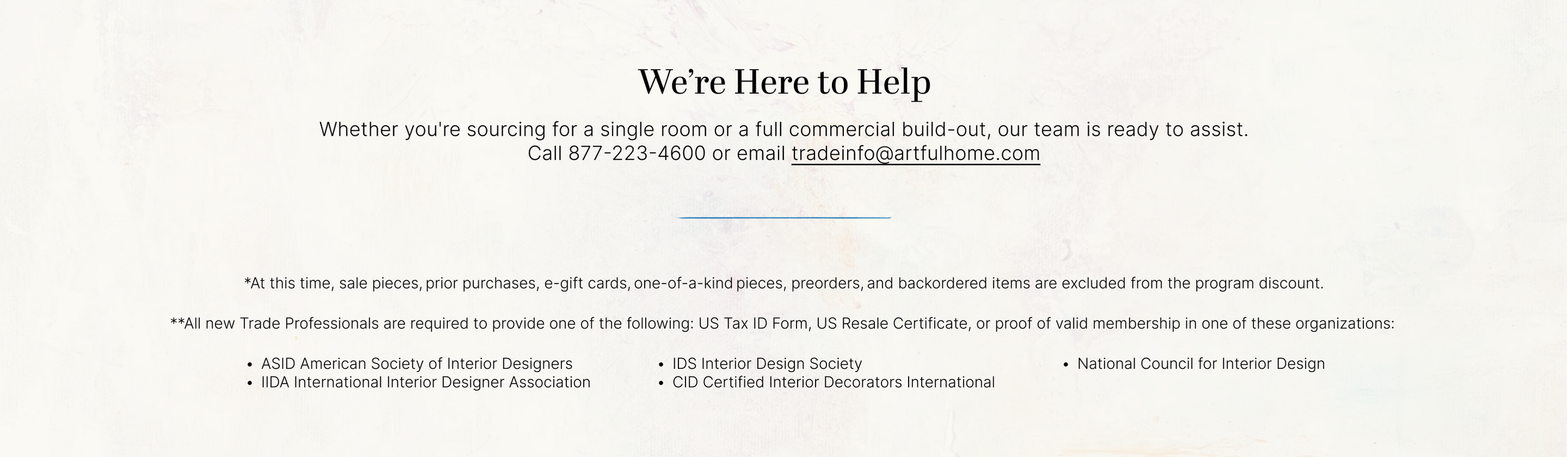 We're Here to Help