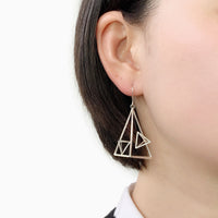 Asymmetric Triangle Dangle Earrings