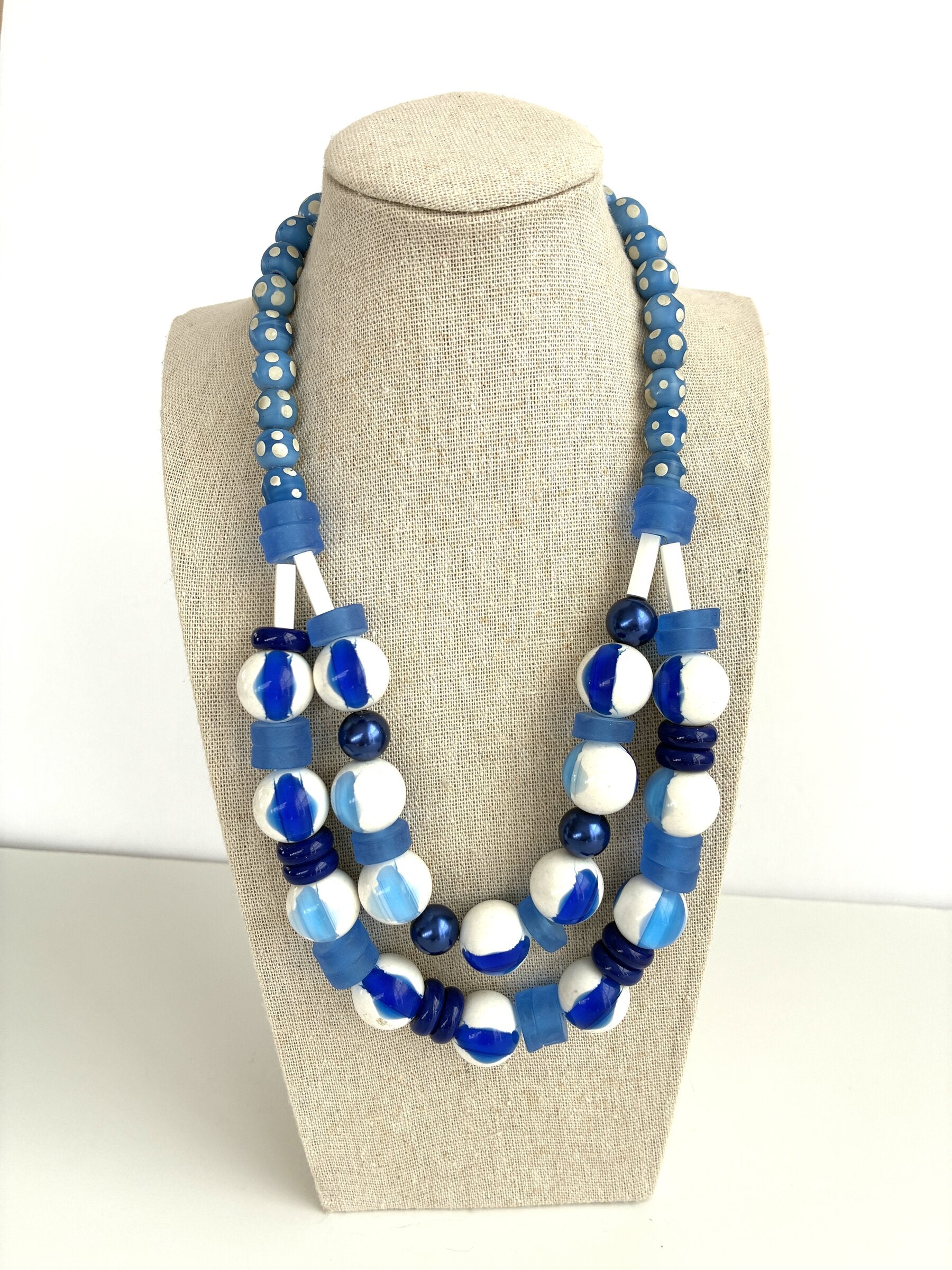 Light Blue, Dark Blue Necklace
