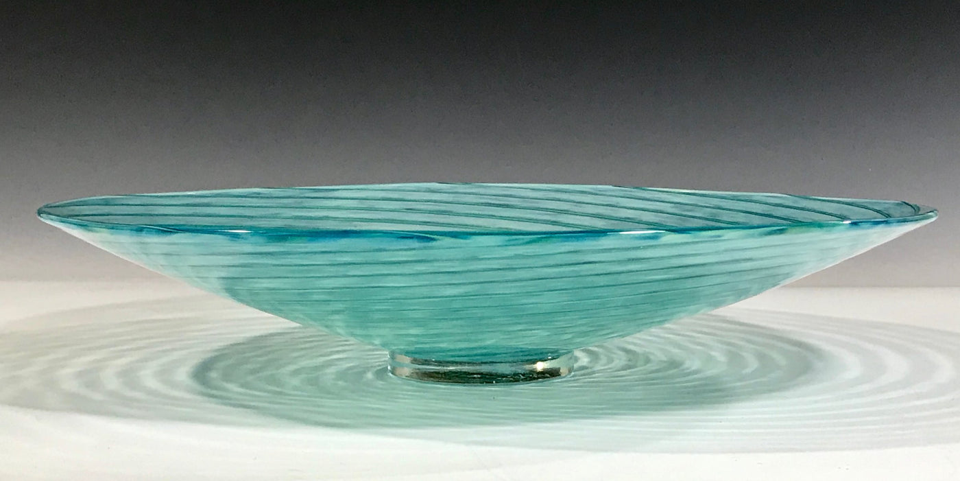 Aqua Blue Vortex Bowl