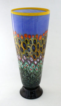 Large Delft Blue Giverny Flower Vase
