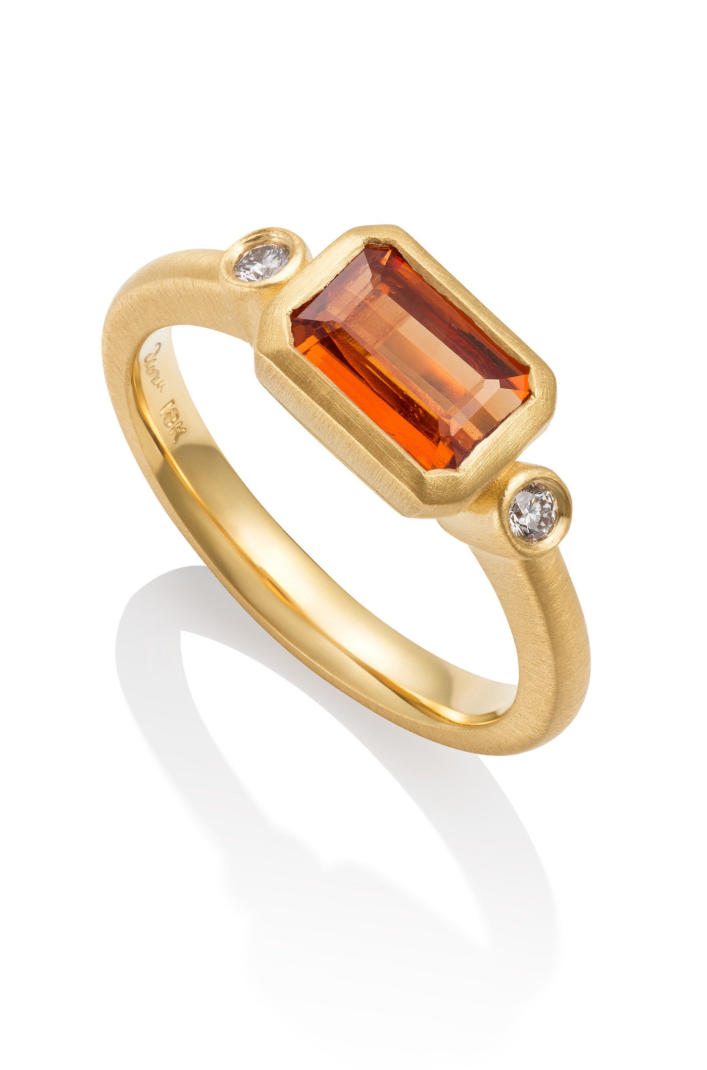 Orange Garnet Stacking Ring