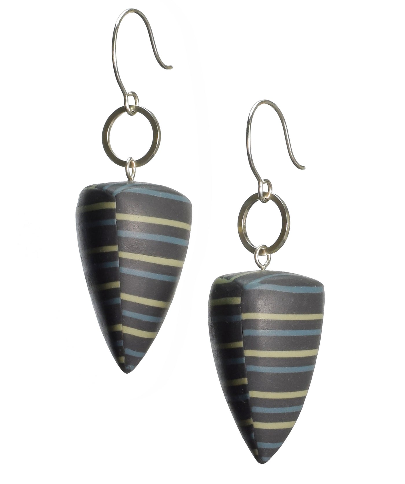 Gray with dark teal and celery stripes