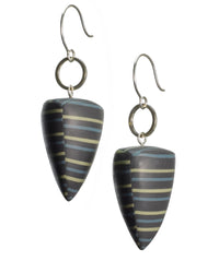 Gray with dark teal and celery stripes