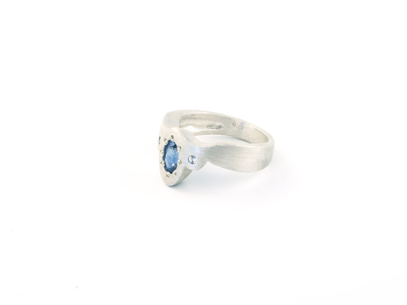 Picot Ring with Montana Sapphire