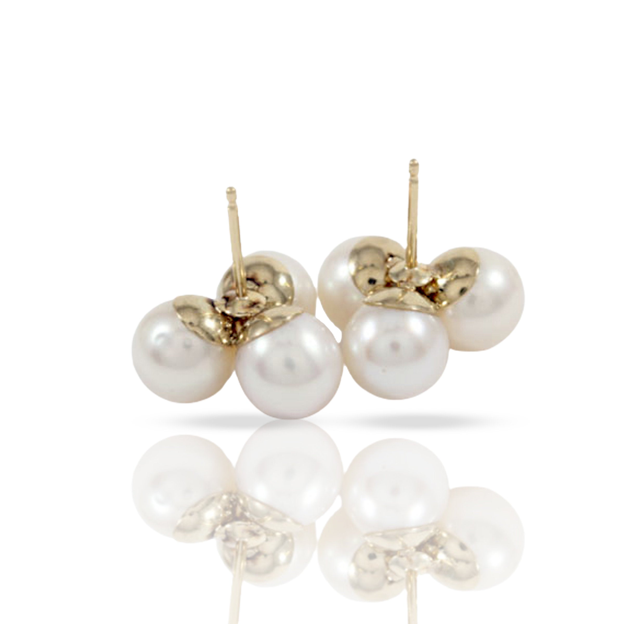 Three Pearl Earrings