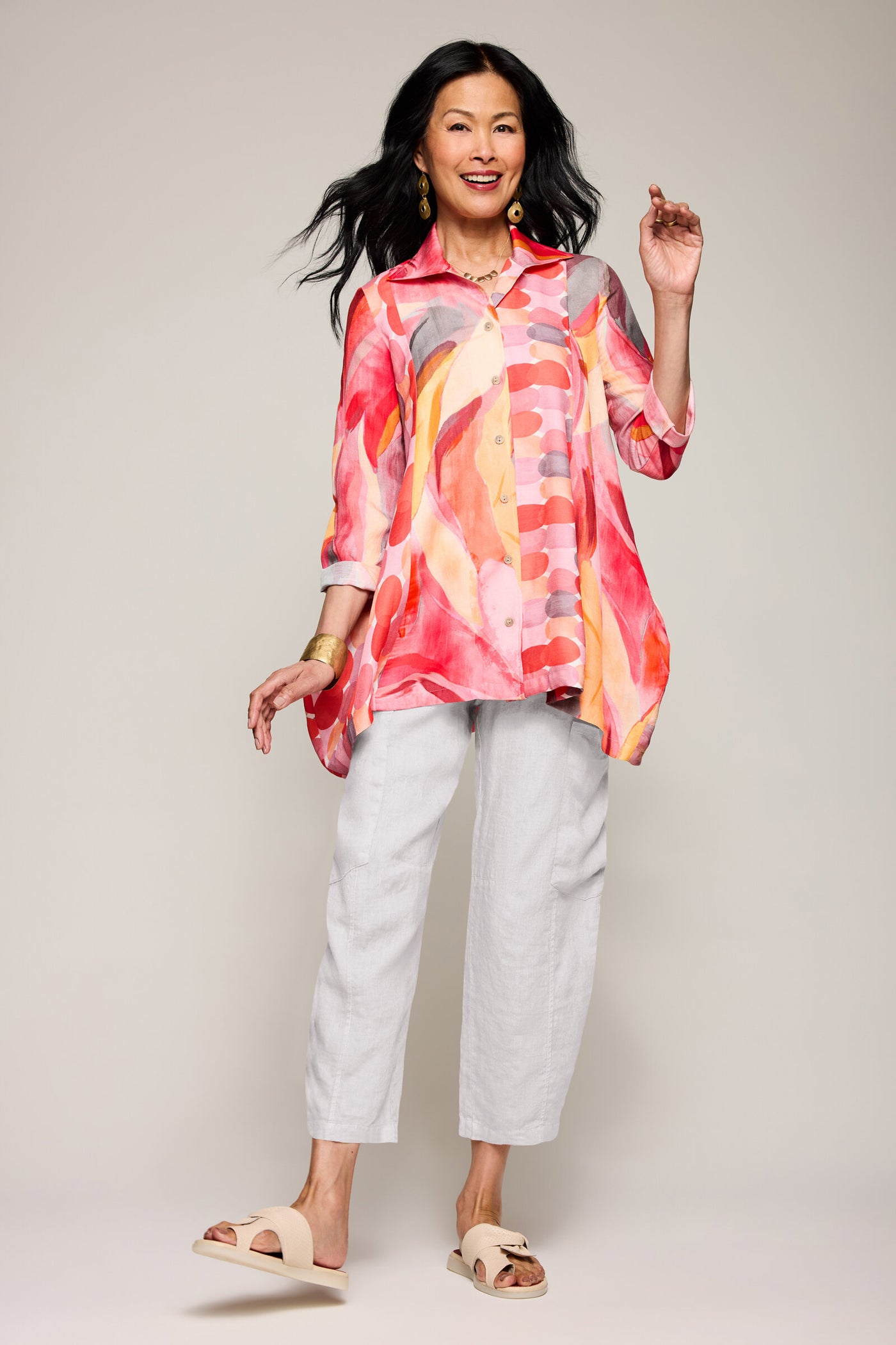 Fluid Linen Refresca Pieced Tunic