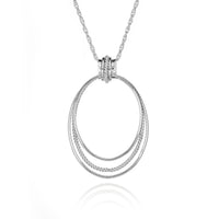 Long  Necklace with Large Oval Hoops